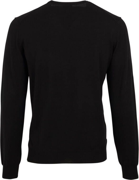 Olymp pullover zwart met v-hals merinwol