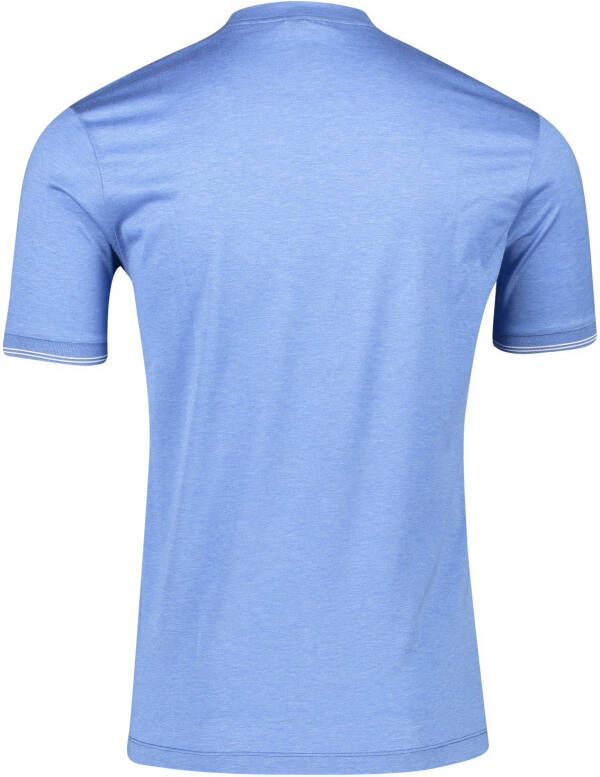 PAUL & SHARK t-shirt ronde hals blauw effen met logo