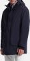 Pierre Cardin winterjas marine blauw effen rits + knoop normale fit - Thumbnail 2