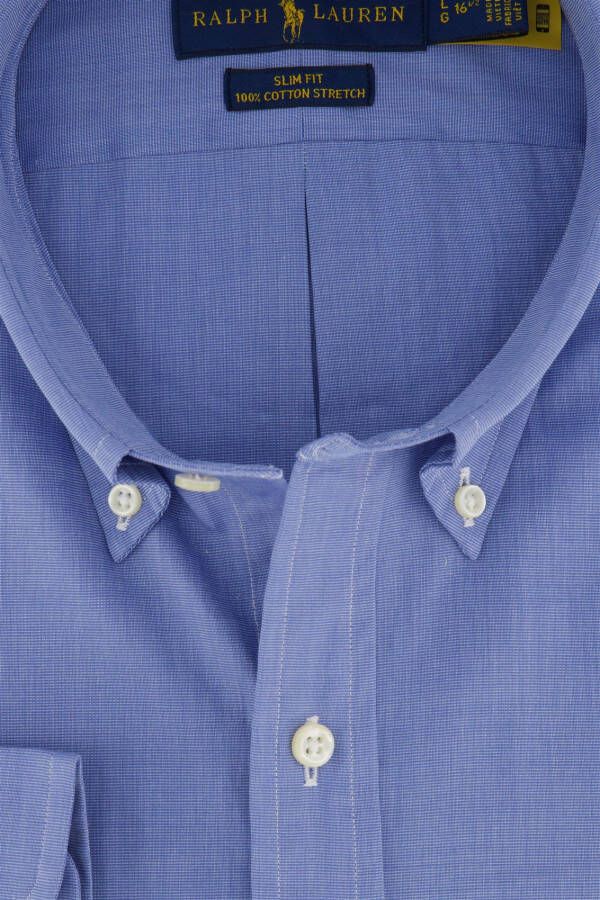 Polo Ralph Lauren Overhemd Ralph Lauren blauw button down Slim Fit - Foto 3