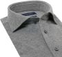 Profuomo gemêleerd slim fit overhemd antraciet knitted - Thumbnail 6
