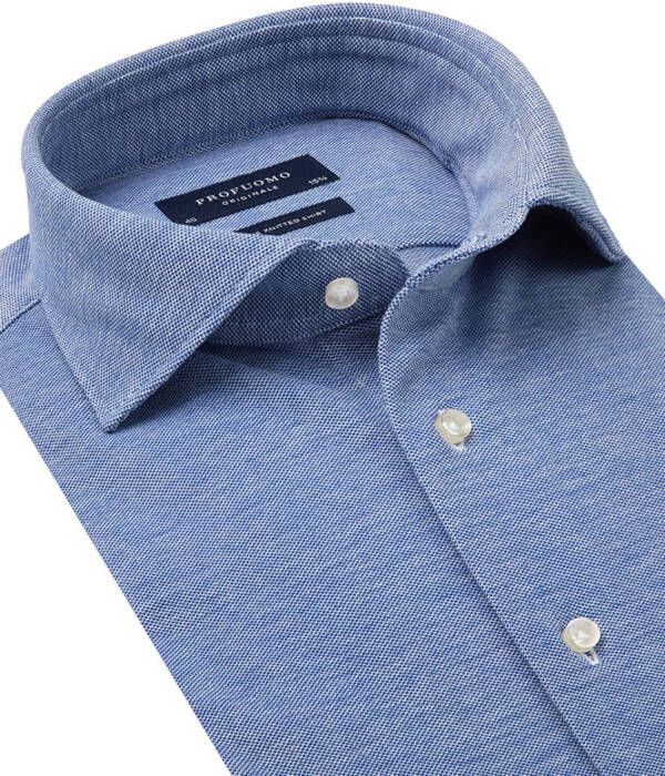 Profuomo Knitted overhemd blauw Originale