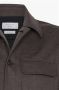 Profuomo casual overhemd overshirt bruin knopen effen - Thumbnail 2