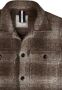 Profuomo casual overhemd overshirt bruin knopen geruit wol - Thumbnail 2