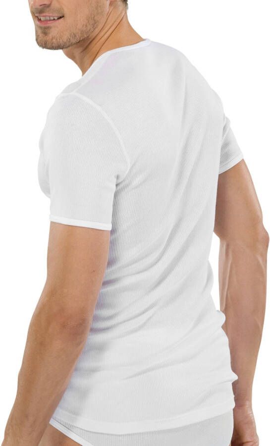 Schiesser t-shirt ondergoed aanbieding wit doppelripp