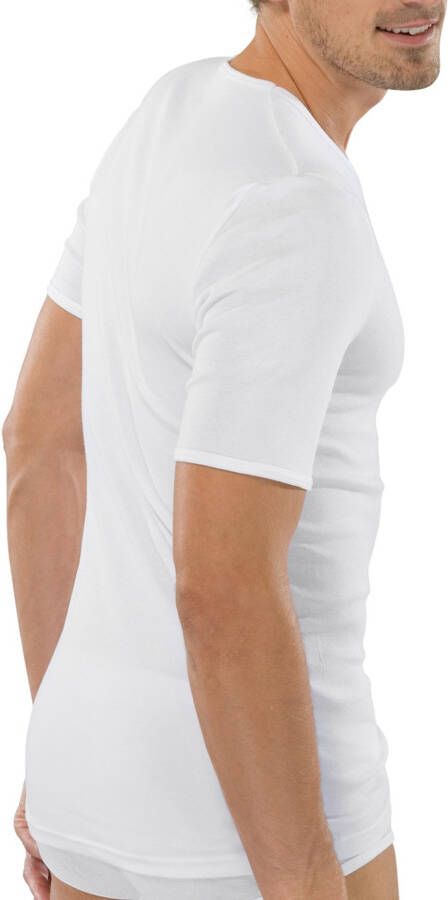 Schiesser t-shirt ondergoed aanbieding wit feinripp