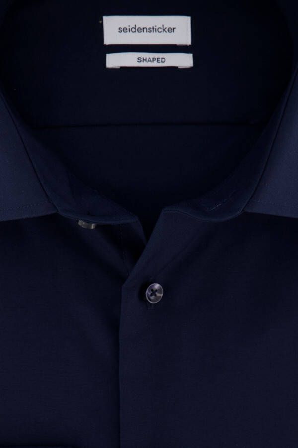 seidensticker Overhemd donkerblauw Shaped Fit strijkvrij