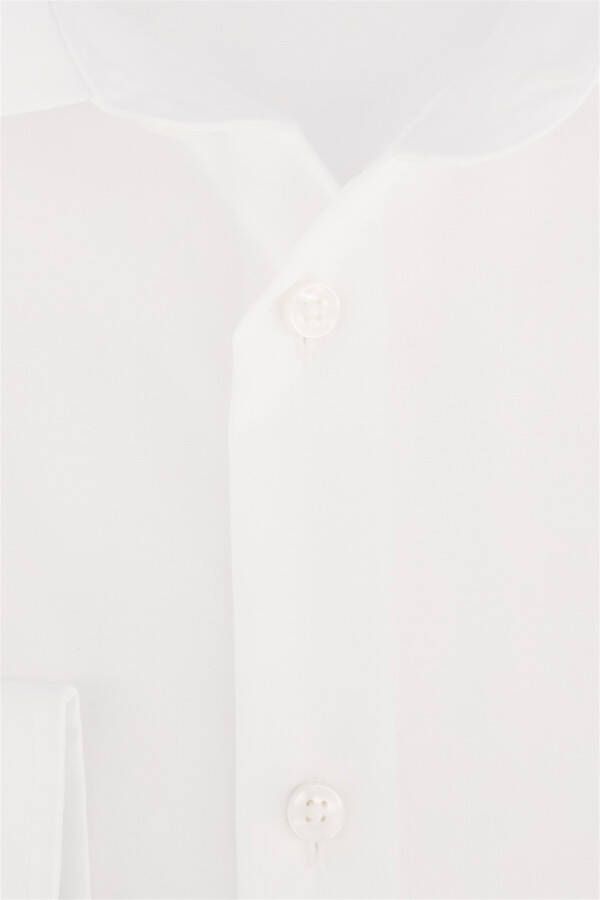 seidensticker overhemd mouwlengte 7 Slim fit wit effen katoen