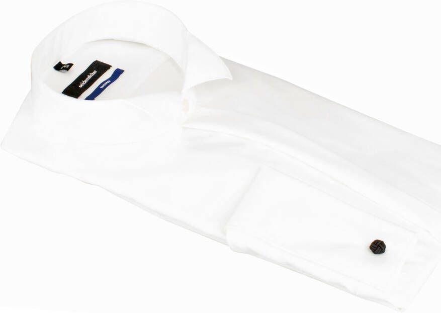 Seidensticker slim fit strijkvrij overhemd ecru - Foto 3