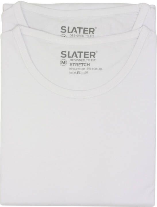 Slater t-shirt wit ronde hals 3-pack