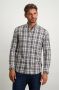 State of Art casual overhemd wijde fit blauw bruin geruit katoen - Thumbnail 4