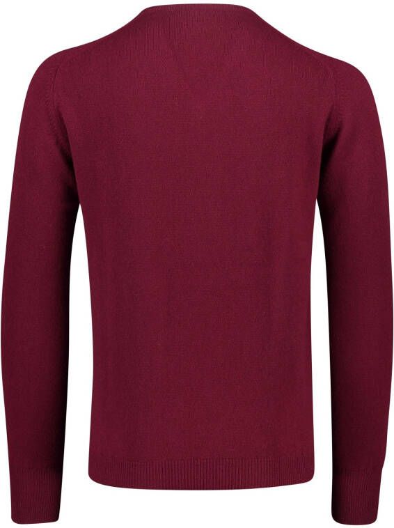 William Lockie Bordeaux V-Hals Wollen Trui Red Heren - Foto 2