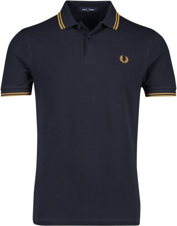 Donkerblauwe Fred Perry Polo Twin Tipped Pred Perry Shirt