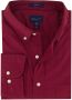Gant casual overhemd wijde fit bordeaux effen met borstzak - Thumbnail 2