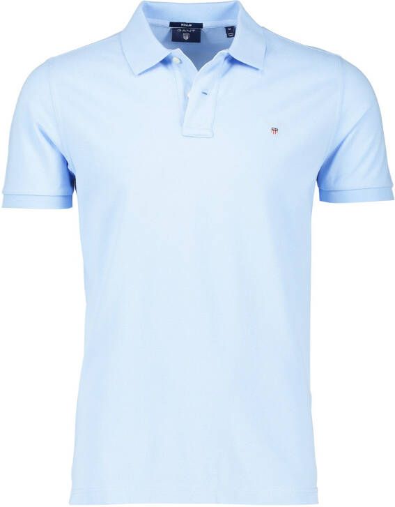 Gant Korte mouw polo in lichtblauw Blue Heren - Foto 3