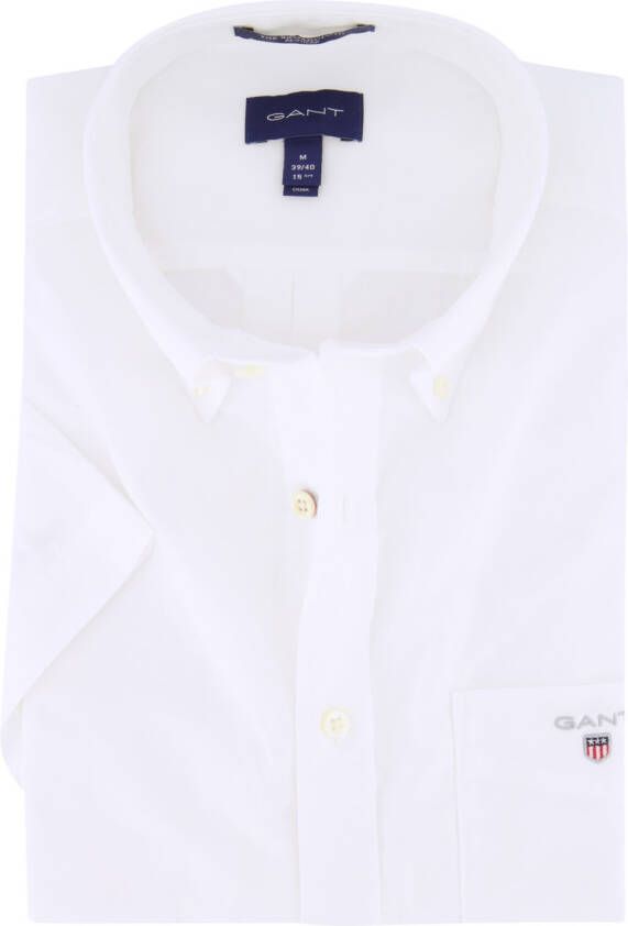 Gant Plain Broadcloth shirt wit korte mouw