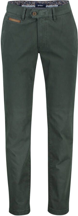 Gardeur Groene Katoenen Chino Broek Green Heren