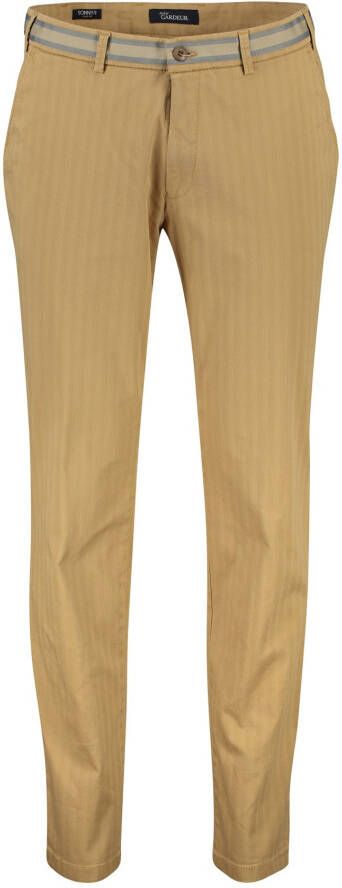 Gardeur katoenen broek Sonny bruin effen katoen