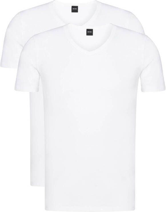 Hugo Boss Klassieke V-Neck T-Shirts Bundel White Heren