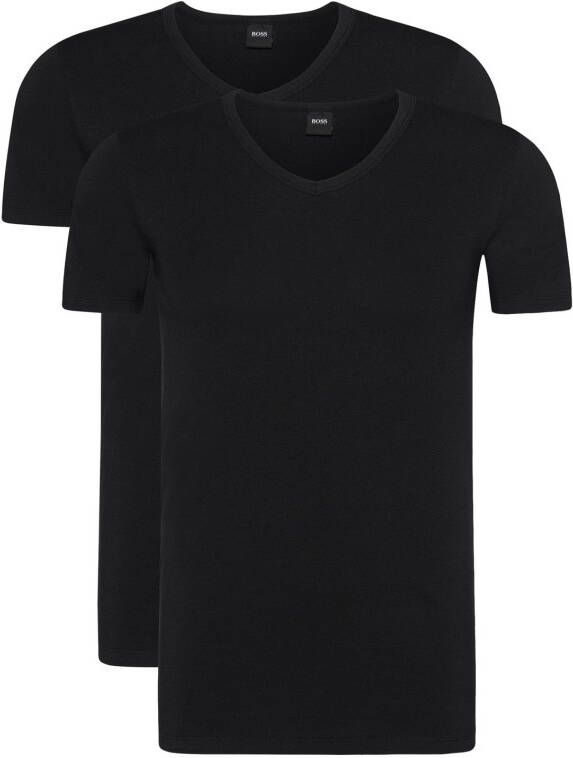 Hugo Boss Zakelijke V-Hals T-Shirts Pak Black Heren