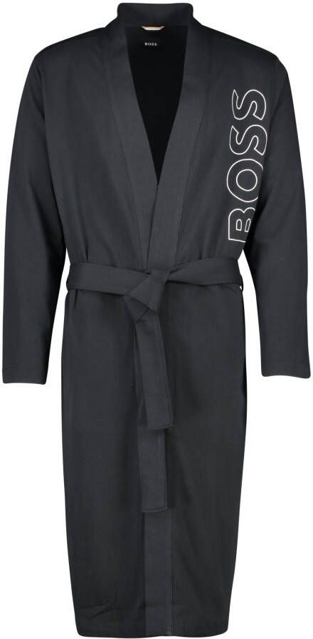 Boss Ochtendjas met labelprint model 'Identity Kimono'