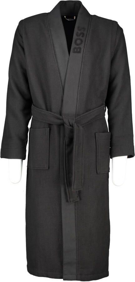 Boss Badjas met structuurmotief model 'WAFFLE'