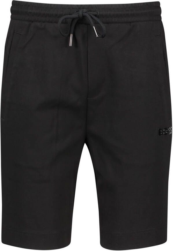 BOSS Green Korte broek met labeldetail model 'Headlo'