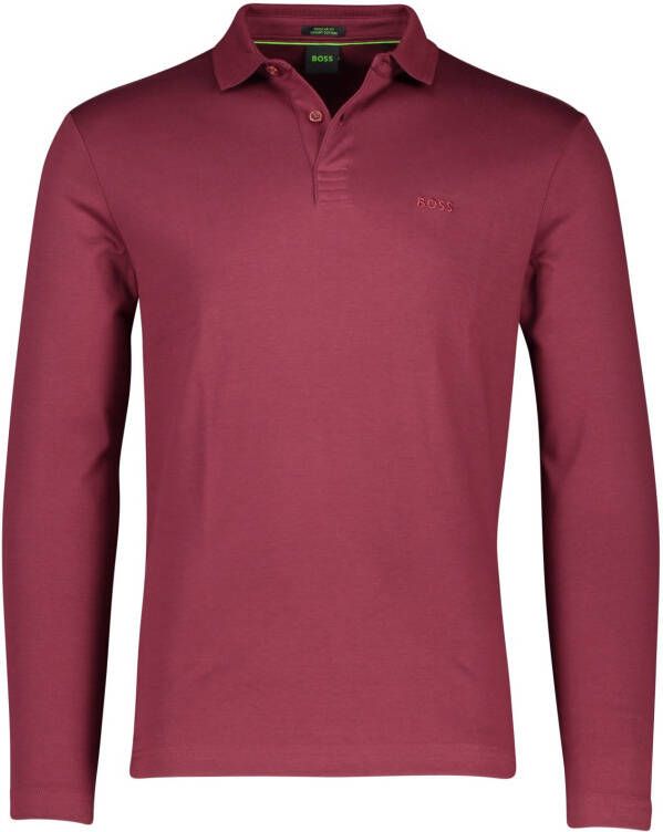BOSS Athleisurewear Poloshirt met lange mouwen model 'PIROL'
