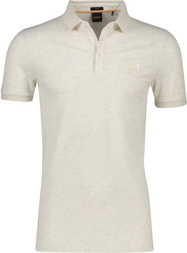 Hugo Boss Heren Slim-Fit Oranje Polo met Logo Patch Beige Heren - Foto 3