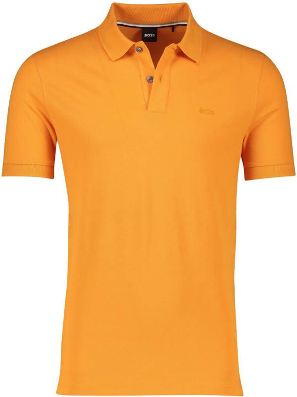Hugo Boss Oranje Polo Shirt met Korte Mouw Orange Heren