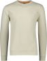 Hugo Boss sweater ronde hals beige effen katoen lange mouwen - Thumbnail 4