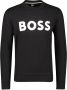 Hugo Boss Zwarte Geprinte Ronde Hals Sweater Black Heren - Thumbnail 2