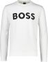BOSS Green Sweatshirt met labelstitching model 'Salbo' - Thumbnail 3