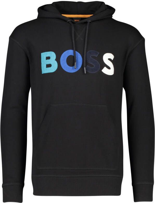 Hugo Boss Zwarte Sweater van Katoen met NorHeren Pasvorm Black Heren