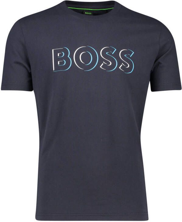 Hugo Boss t-shirt navy Tee 5 katoen