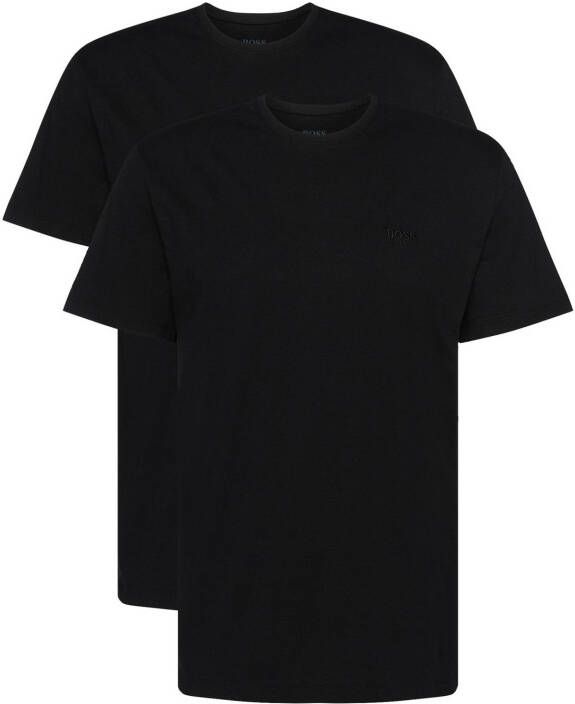 Hugo Boss t-shirt zwart uni 2-pack ronde hals