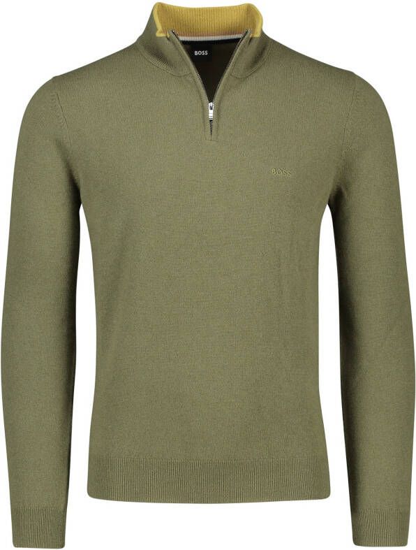 Boss Gebreide pullover van scheerwol met schipperskraag model 'Barlo'