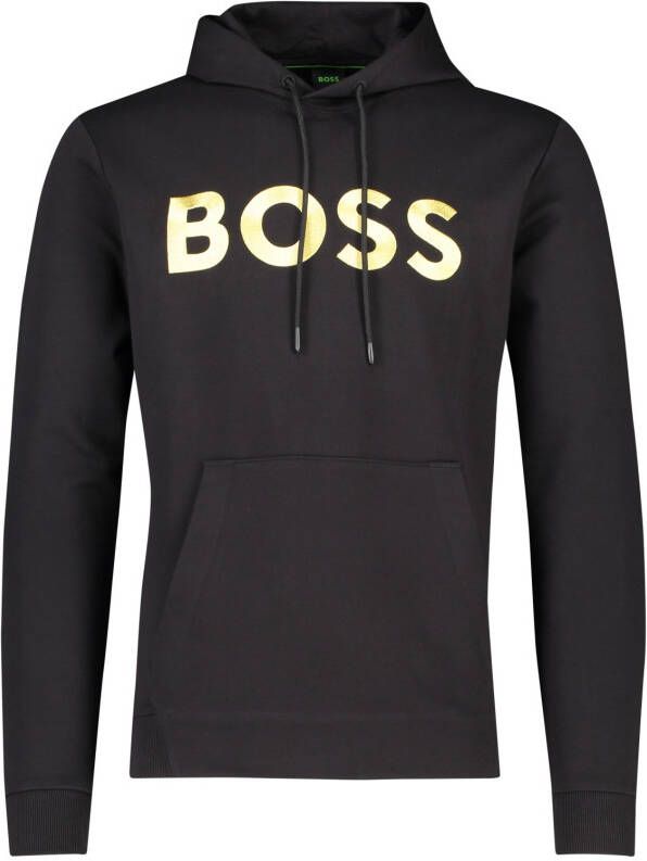 BOSS Green Hoodie met labelprint model 'Soody'