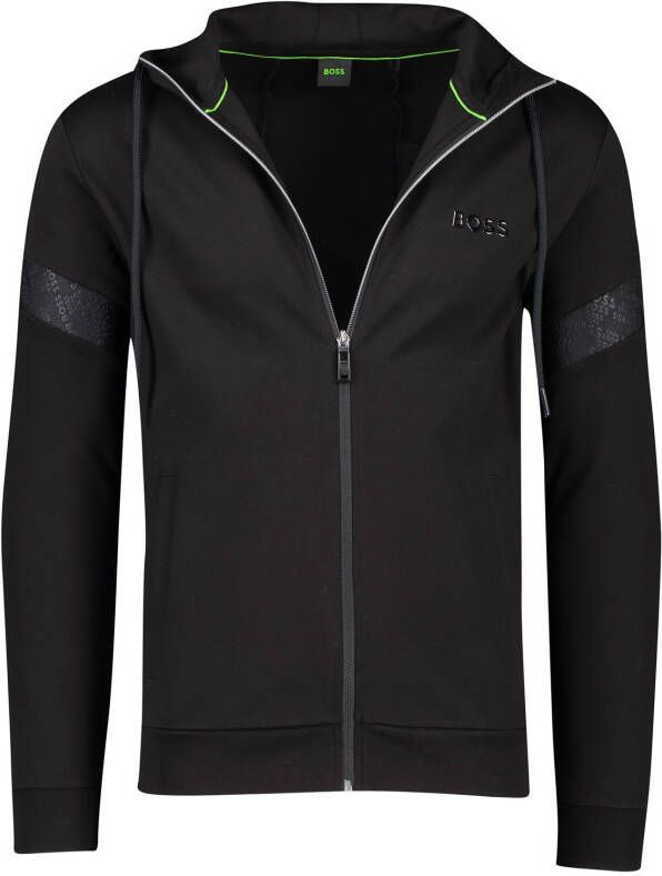 BOSS Green Sweatjack met labeldetails model 'Saggy'