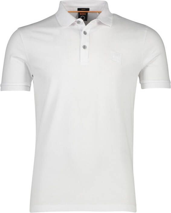 Boss Orange Slim fit poloshirt met labelpatch model 'Passenger' - Foto 6