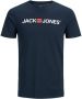 JACK & JONES PLUS SIZE T-shirt JJECORP Plus Size met logo donkerblauw - Thumbnail 3