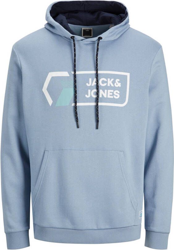 Jack & jones Plus Size trui met capuchon lichtblauw