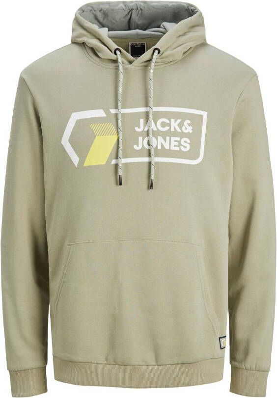 Jack & jones Plus Size trui met capuchon lichtgroen