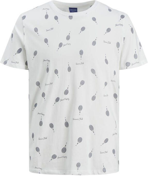 Jack & jones t-shirt Plus Size wit met print
