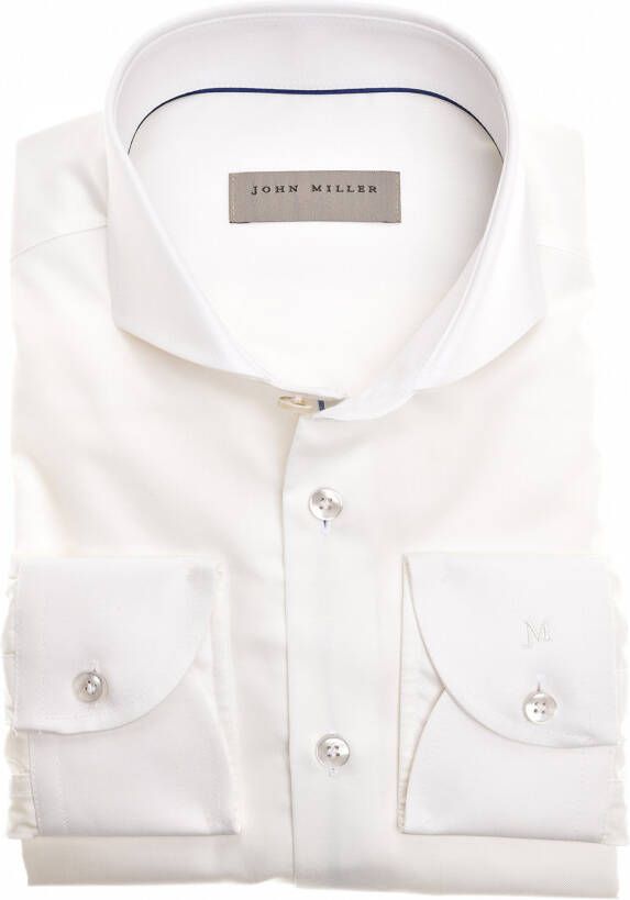 John Miller Witte Business Overhemd Jurk Slim Fit White Heren