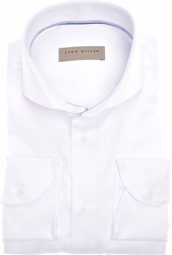 John Miller business overhemd slim fit wit effen 100% katoen