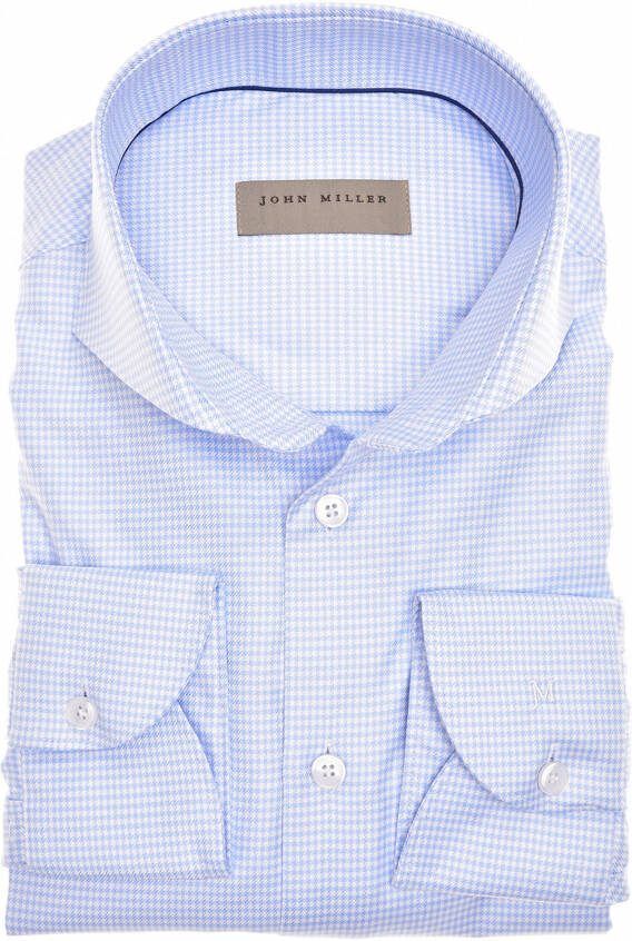 John Miller op maat gemaakte fit shirt Blauw Heren