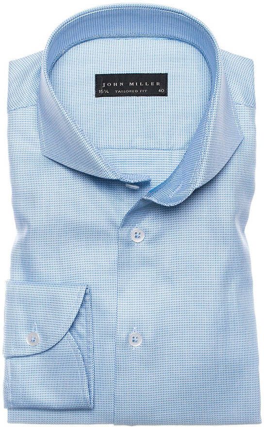 John Miller overhemd lichtblauw Tailored Fit 100% katoen
