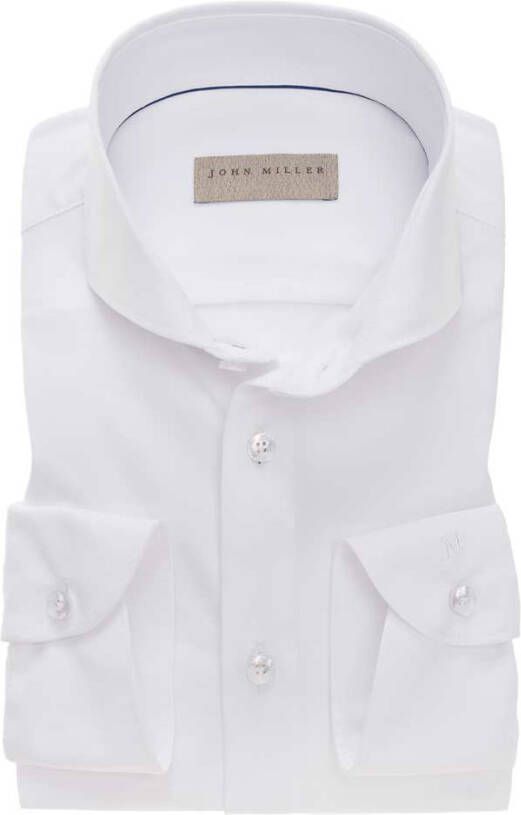 John Miller Slim Fit Wit Business Overhemd White Heren