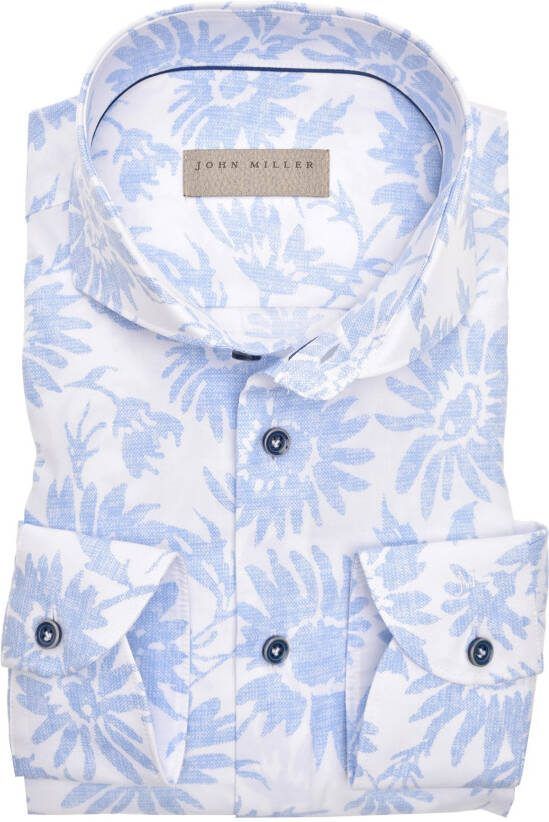 John Miller Op maat gemaakte fit Overhemd Blauw Heren